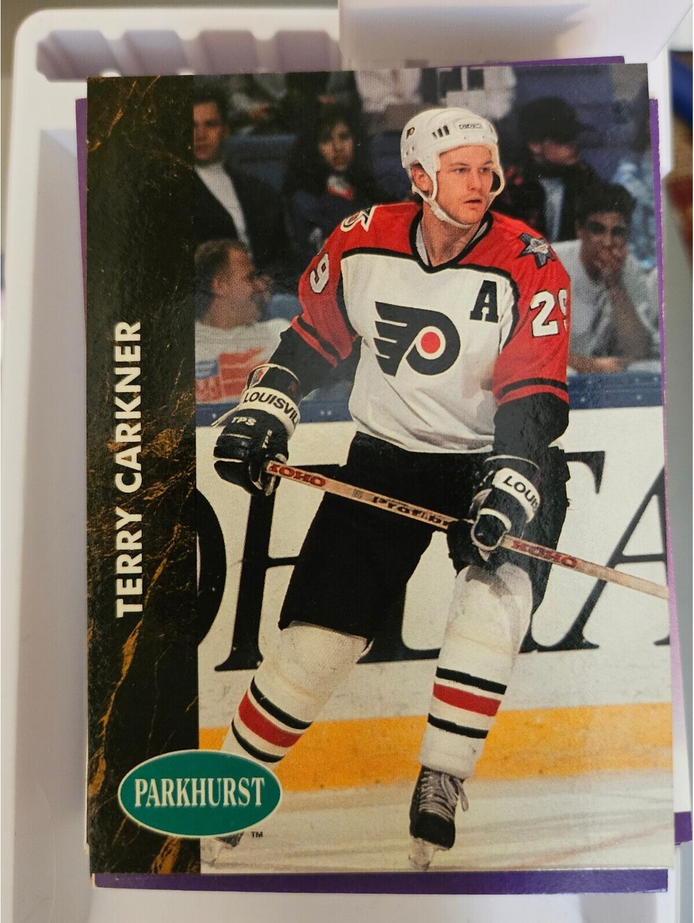 Terry Carkner - 1991-92 Parkhurst Card #342 Flyers - NHL Hockey